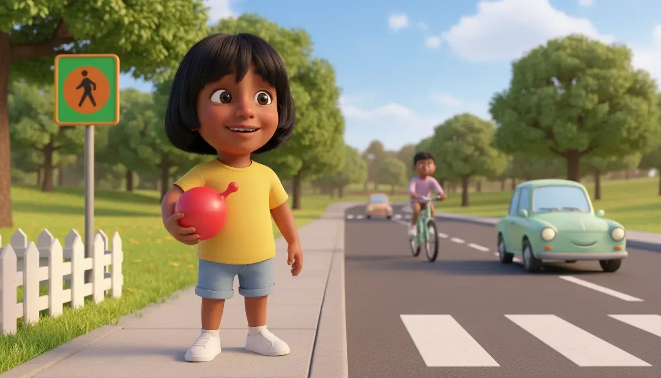 Tanvi Learns to Stay Safe Near Roads - Printable Social Story