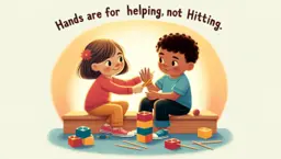 Hands Are for Helping, Not Hitting - Social Story PDF