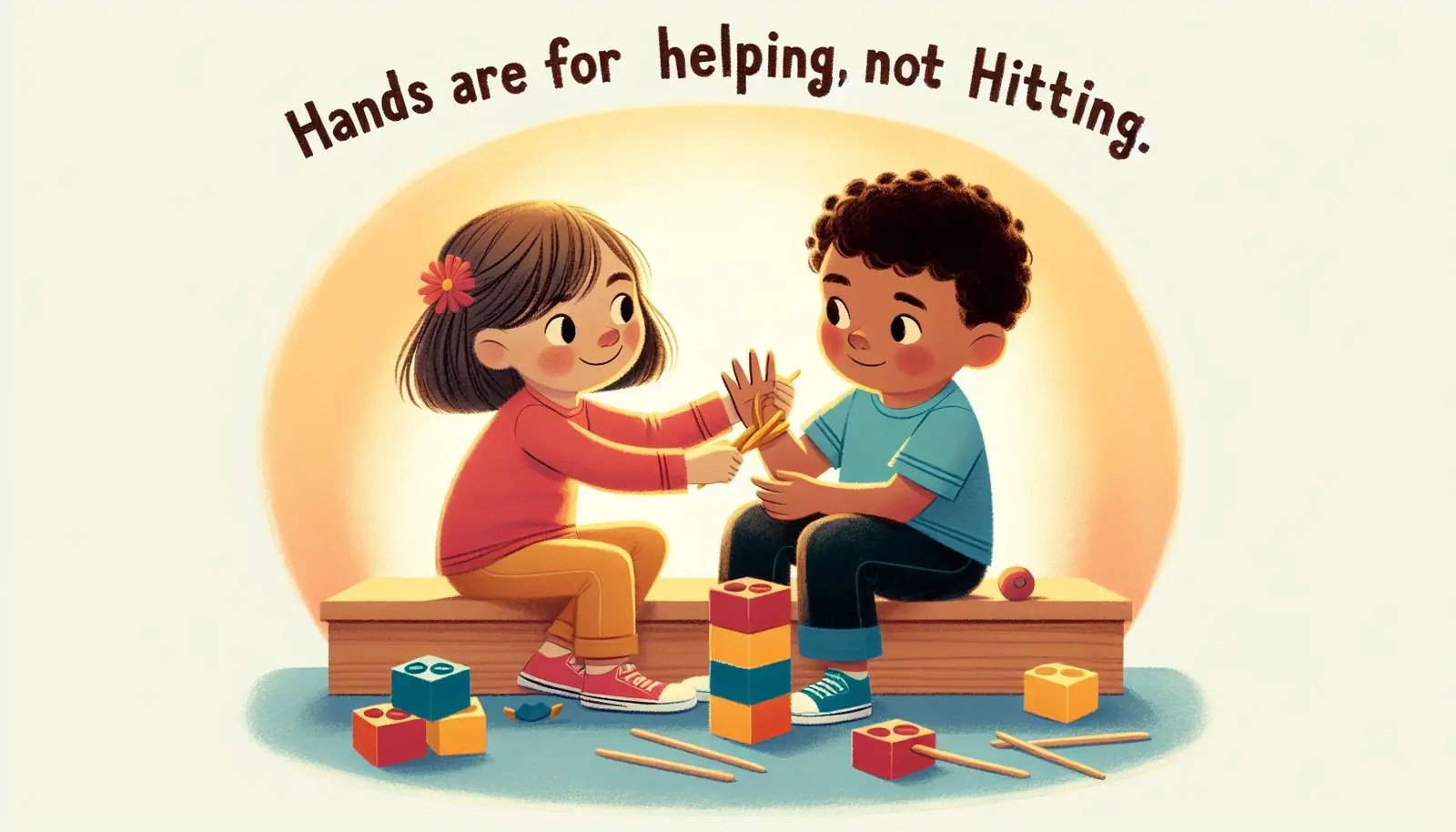 Hands Are for Helping, Not Hitting - Social Story PDF