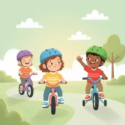 Riding Bikes Together with Friends - Social Story PDF