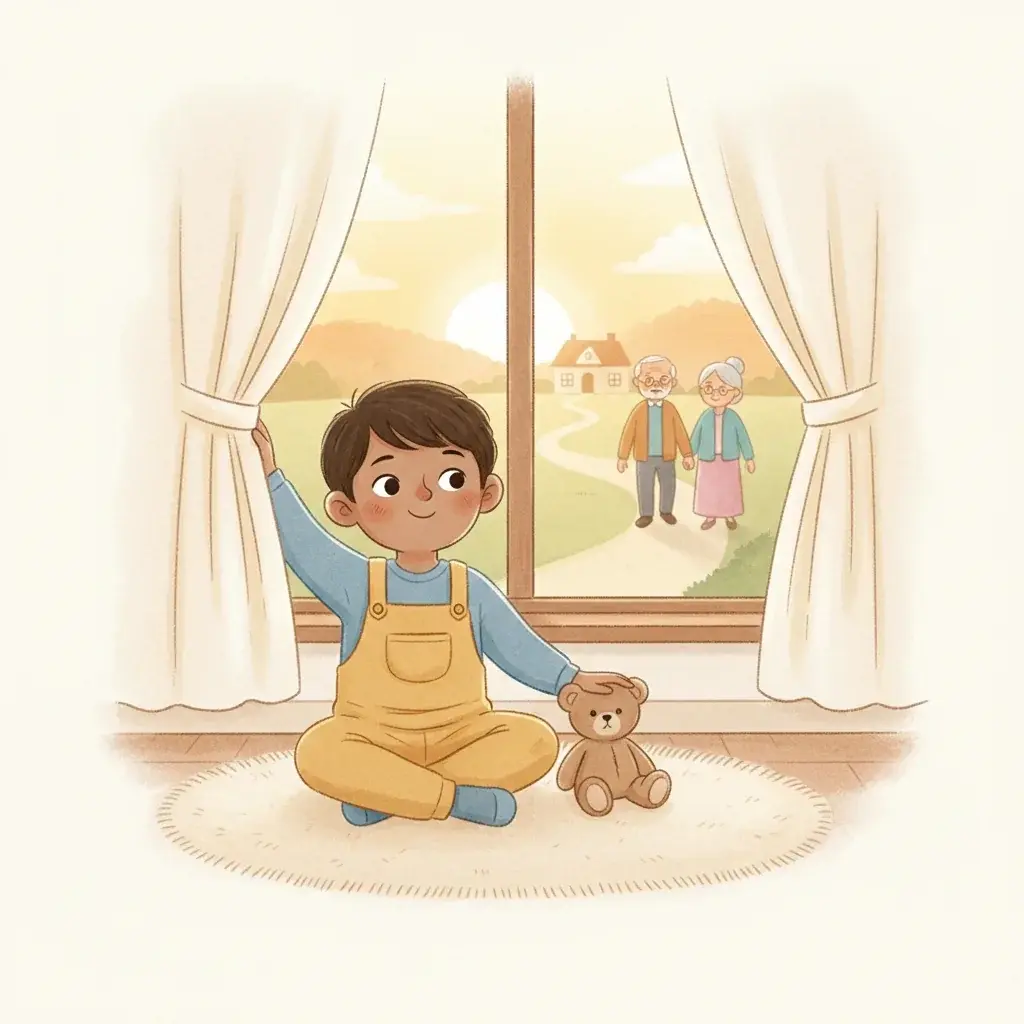 Esperando Pacientemente pelos Avós - Social Story PDF