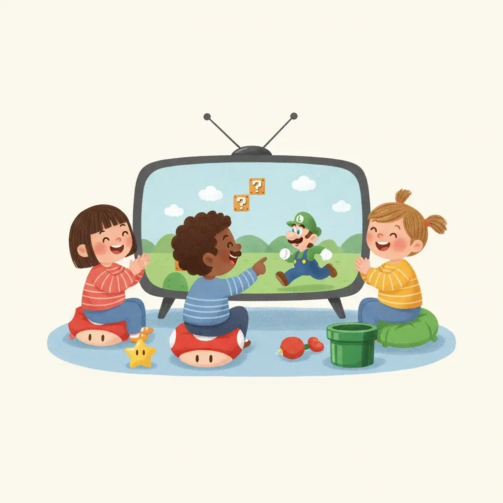 Watching Super Mario with Friends Social Story